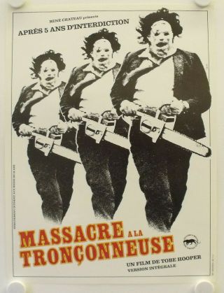 The Texas Chainsaw Massacre Release Small French Movie Poster