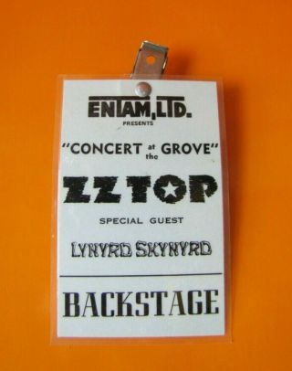 Zz Top Special Quest Lynyrd Skynyrd Backstage Pass Ticket