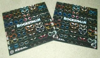 2 X Elton John Rocketman 12 " X 12 " Movie Poster Limited Edition Glasses