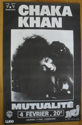Chaka Khan French Concert Poster 