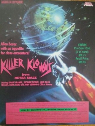 Killer Klowns From Outer Space Vhs Ad