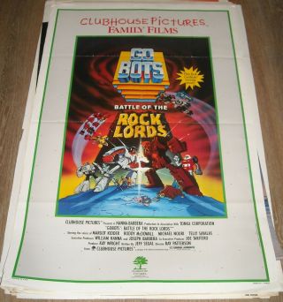 Rolled Hanna Barbera Go Bots Battle Of The Rock Lords 1 Sheet Movie Poster