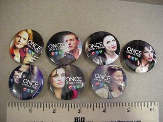 Once Upon A Time Dvd Tv Show Promotional Pin Button Set Of 7 All
