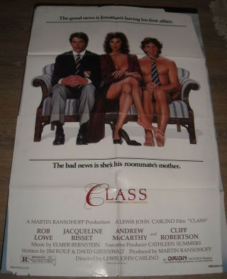 1983 Class 1 Sheet Movie Poster Jacqueline Bisset Rob Lowe Andrew Mccarthy Gga
