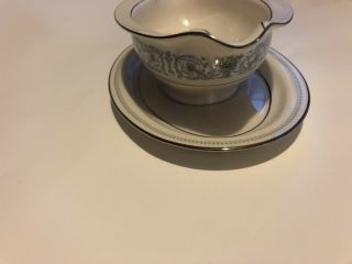 Noritake Ivory China Gravy Boat With Attached Plate Htf 7569 Monteleone 5