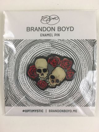 Brandon Boyd Incubus Pin Skulls Roses Artwork Gift Music