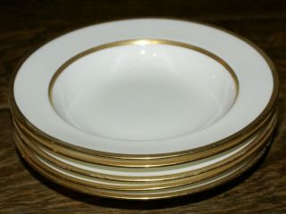 5 Minton Bone China England Rimmed Soup Bowls With Gold Trim Burley Co Chicago