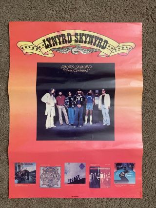 Rare Lynyrd Skynyrd 1977 Promo Poster Street Survivors Mca Records