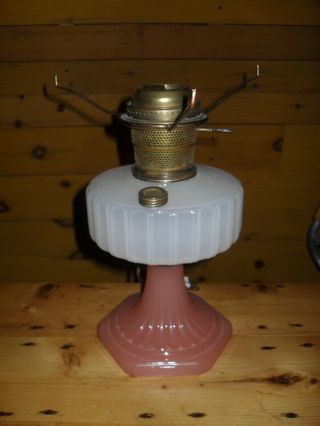Aladdin Pink Foot Corinthian Electrified Lamp