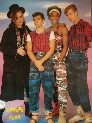 Culture Club 1984 Poster Old Stock.  Vintage.