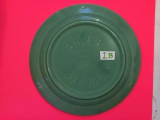 Bauer California Vintage Pottery,  (4) JADE GREEN 9 ¼” Plates 3