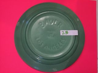 Bauer California Vintage Pottery,  (4) JADE GREEN 9 ¼” Plates 5
