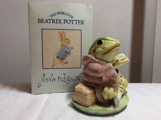 Vintage Beatrix Potter Royal Albert Large Figurine Jeremy Fisher W Box