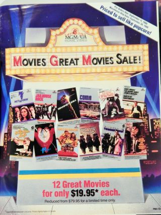 Mgm Movies Great Movies: Hunger / Coma / Brainstorm (video Dealer Brochure 1990s)
