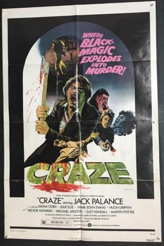 Jack Palance Demented Antique Dealer Diana Dors Craze Movie Poster 2094