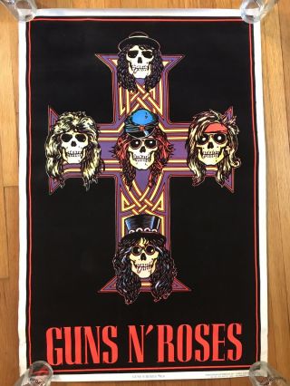 Guns N Roses Gnr Blacklight Poster 1988 819 Funky Appetite For Destruction