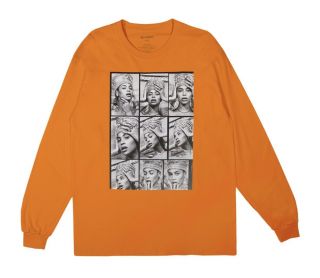 Beyonce Queen Bey Beyhive Nefertiti Contact Sheet Merch Orange T - Shirt Sz.  M