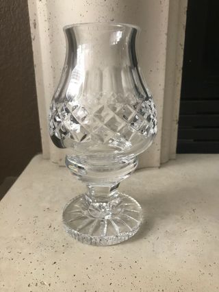 Large 2 Piece Waterford Cut Crystal Candle Holder 7 " Tall X 5 " Wide