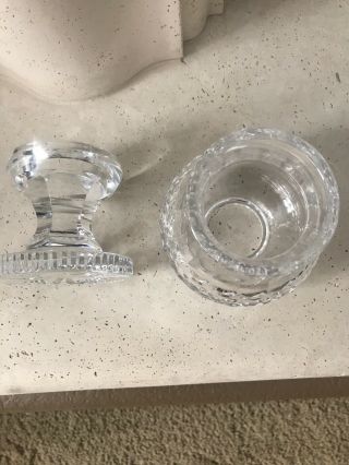 LARGE 2 PIECE WATERFORD CUT CRYSTAL CANDLE HOLDER 7 