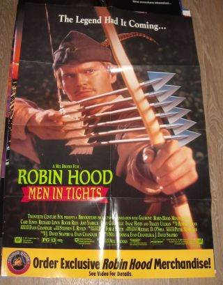 1993 Mel Brooks Robin Hood Men In Tights 1 Sheet Movie Poster Cary Elwes Ullman