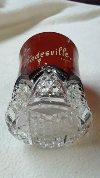 5 Antique 1912 Wadesville Indiana City Restaurant Flash Glass Souvenir glasses 4