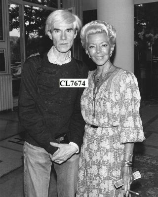 Andy Warhol With Lana Turner In Deauville,  France Photo