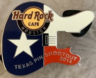 Hard Rock Cafe HOUSTON 2014 Texas Pin Shootout SKyline Guitar 2 PINS 80303&4 2
