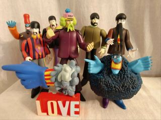 Mcfarlane Toys Subafilms Vintage The Beatles Yellow Submarine Sgt Pepper Figures