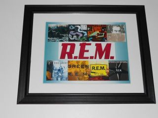 R.  E.  M.  First 8 Albums Cover Poster 1983 - 1992 Rem Framed Print 14 " X17 "