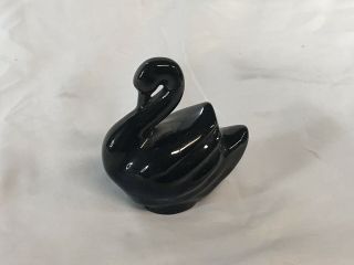 Frankoma Mini Swan In Onyx Black