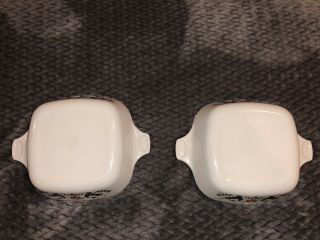Set of 2 Corning Ware Country Festival P - 41 - B 1 3/4 Cup Casserole Dishes - EUC 6
