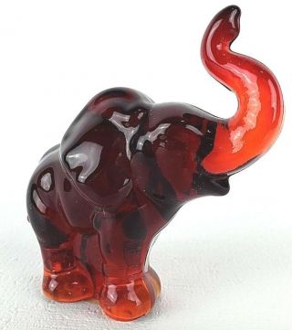 Fenton Art Glass Ruby Elephant Figurine Foil Sticker Paperweight