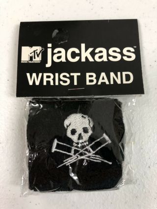 Mtv Jackass Tv Show Movie Apparel Promotional Promo Black Wrist Band 2002 Movie