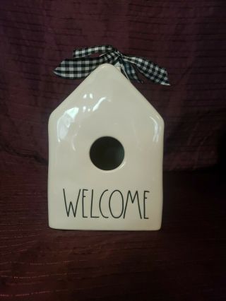 Rae Dunn BirdHouse WELCOME LL 2019 LARGE LETTERS BY MAGENTA HTF RARE Dimples 2