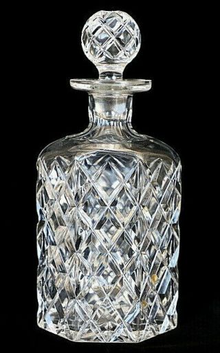 Fathersday Gift Lead Crystal Diamond Pattern Decanter With Stopper 26 Cm