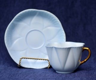 Vintage Shelley Cup And Saucer Dainty Soft Pastel Blue 272101 England Elegent