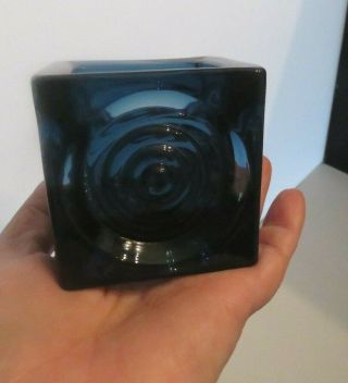 Viking Glass Stunning Blue Bullseye Votive Candleholder Smaller Size Wow