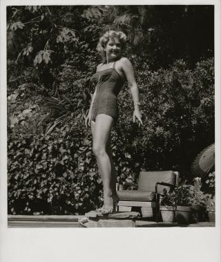 Anne Baxter In A Bathing Suit 1954 Cheesecake Portrait.  Dw
