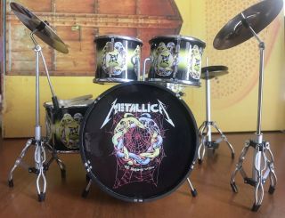 Metallica Lars Ulrich Miniature Drum Set Kit