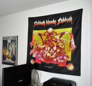 Black Sabbath Bloody Sabbath Huge 4x4 Banner Fabric Poster Tapestry Flag Cd