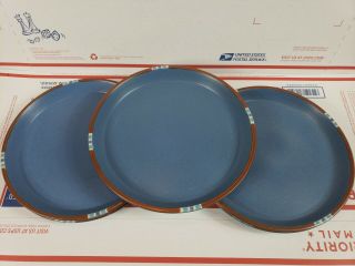 Set Of 5 Dansk " Mesa " Sky Blue 10.  5” Dinner Plates