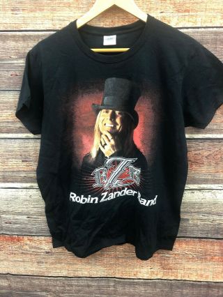 Band Robin Zander Black T - Shirt Large Trick Concert Rock Tee