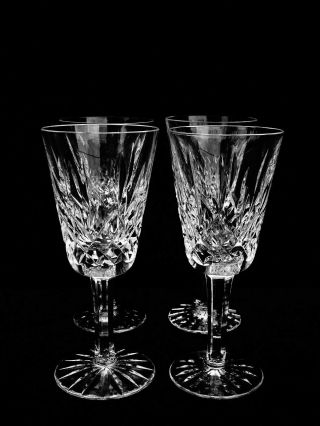 4 Brilliant Waterford Crystal " Lismore " Sherry Glasses Made In Ireland