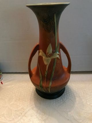 Roseville Pottery Zephyr Lily Vase 140 - 12,  Brown Color