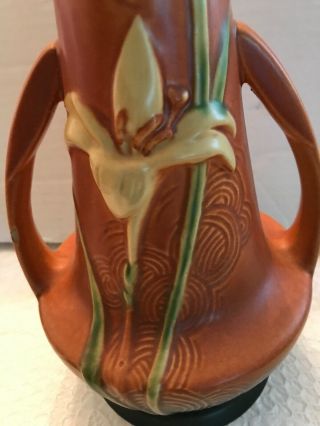 Roseville Pottery Zephyr Lily Vase 140 - 12,  Brown Color 2