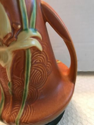 Roseville Pottery Zephyr Lily Vase 140 - 12,  Brown Color 3
