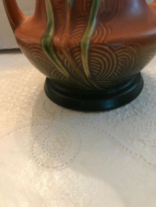 Roseville Pottery Zephyr Lily Vase 140 - 12,  Brown Color 6