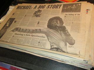 Michael Jackson,  NY Daily News,  Newspaper Clipping / Poster,  2/28/88 5