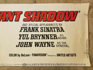 Cast A Giant Shadow Kirk Douglas Senta Berger 1966 movie poster banner 4