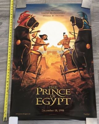 1998 Prince Of Egypt Advance Movie Poster Kilmer Bullock 26x40 " 2 - Sided Ll